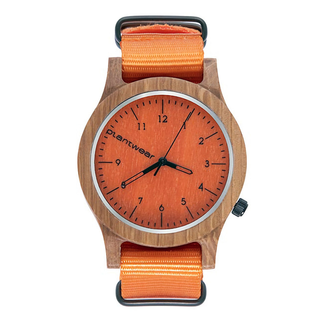 木製腕時計 Heritage Series - Orange Edition - Oak