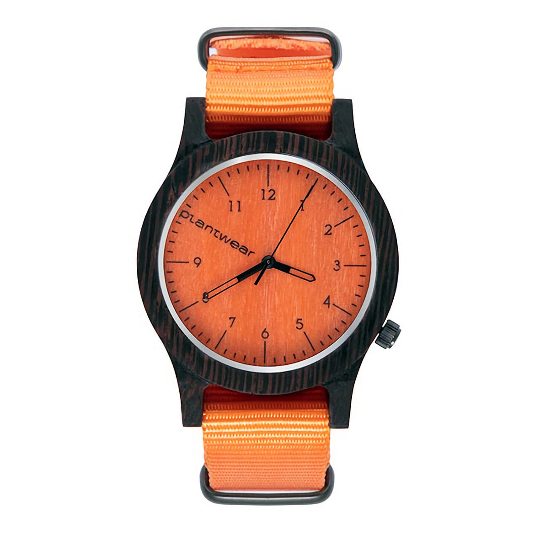 木製腕時計 Heritage Series - Orange Edition - Ebony