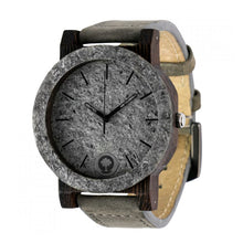画像をギャラリービューアに読み込む, 木製腕時計 Raw Series - Double Silver - Ebony - Leather Strap
