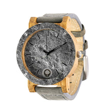 画像をギャラリービューアに読み込む, 木製腕時計 Raw Series - Double Silver - Oak - Leather Strap
