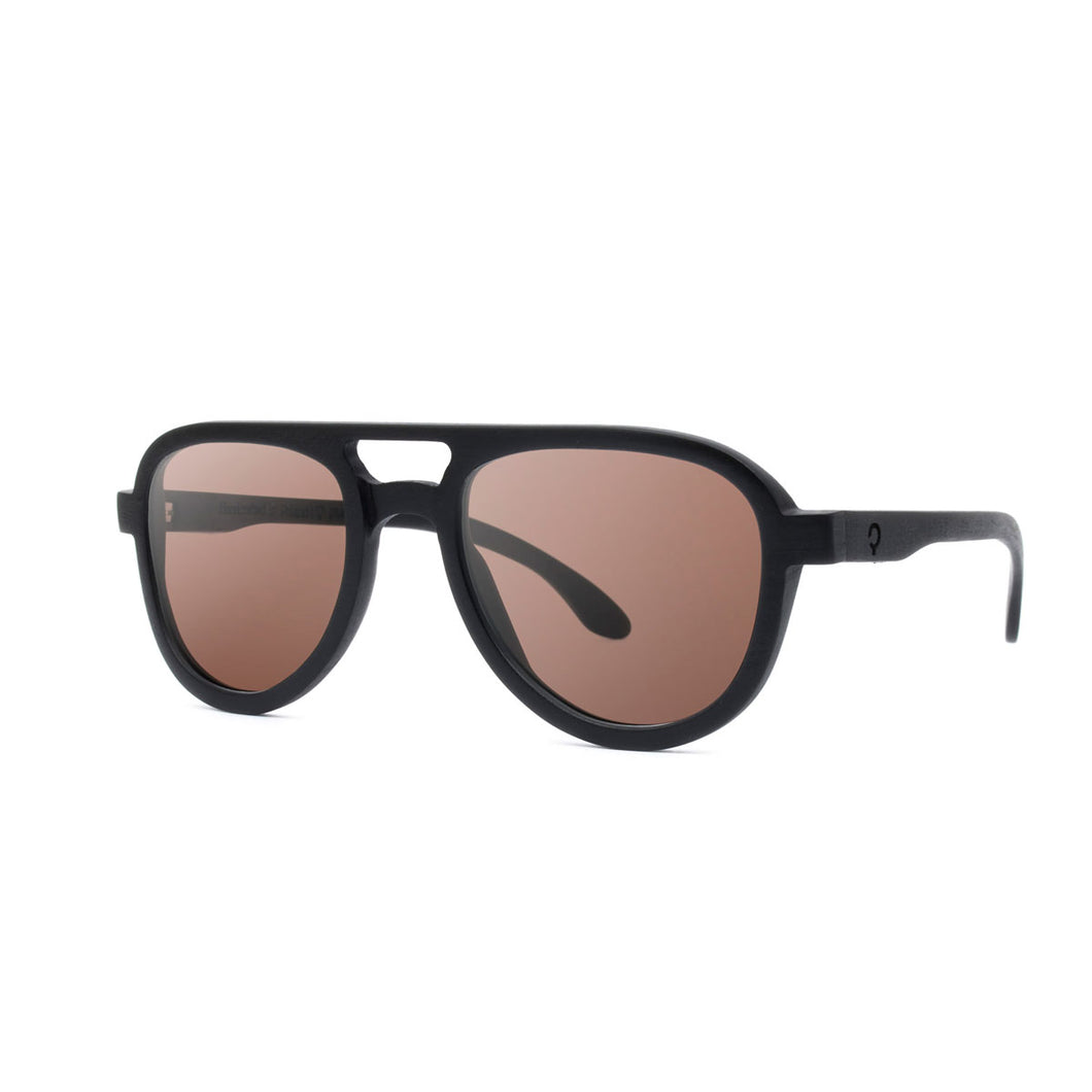 木製サングラス Lakes Collection - Ontario Sunglasses - Black Maple